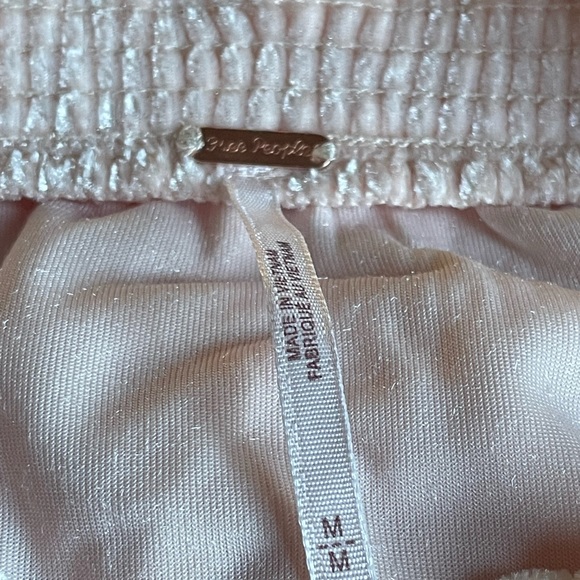 Free People Terese Pink Tint Velvet Top Size Medium - Picture 6 of 10